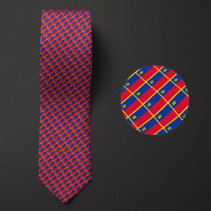 Flag of Liechtenstein Pattern Neck Tie