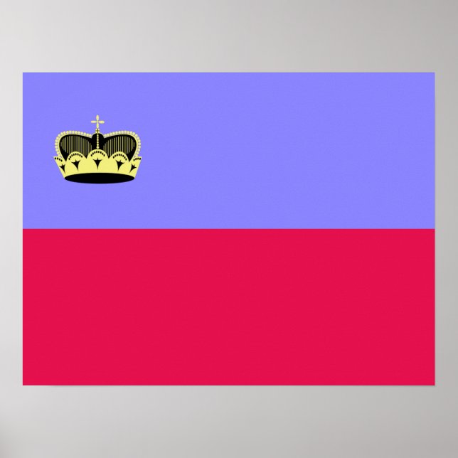 Flag of Liechtenstein Poster (Front)