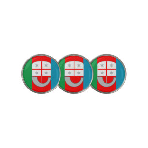 Flag of Liguria (Italy) Golf Ball Marker