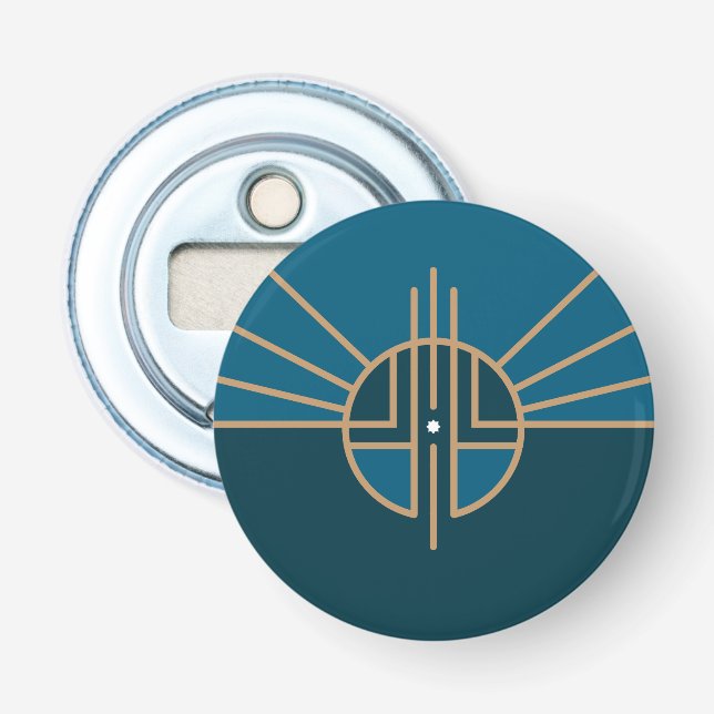 Flag of Lincoln, Nebraska Bottle Opener (Front)