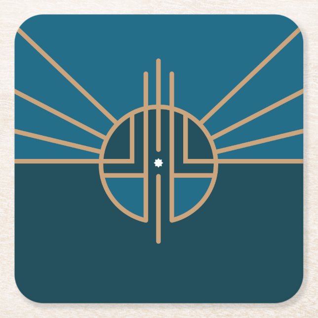 Flag of Lincoln, Nebraska Square Paper Coaster (Front)