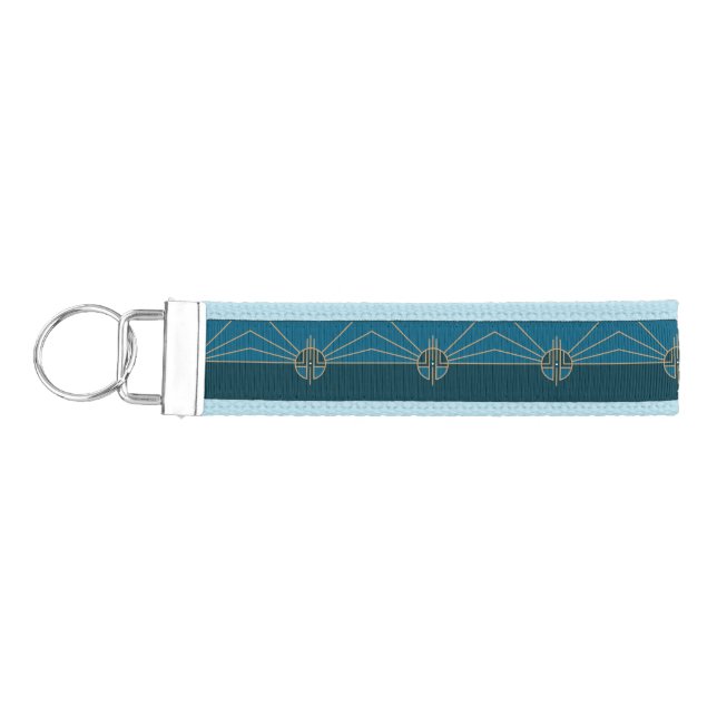 Flag of Lincoln, Nebraska Wrist Keychain (Keys on Left)