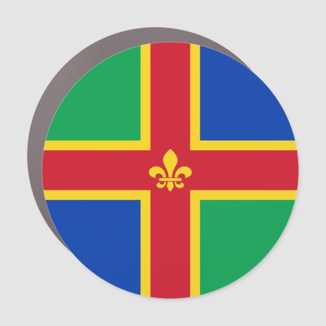 Flag of Lincolnshire Car Magnet (Front)