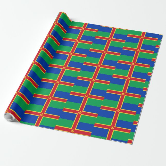 Flag of Lincolnshire Wrapping Paper (Unrolled)