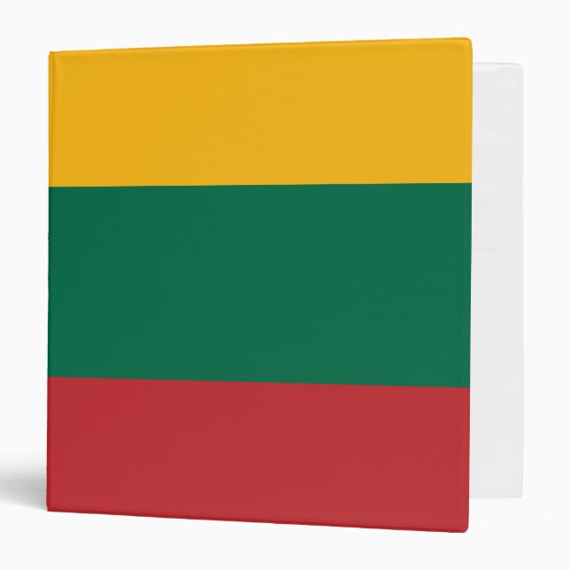Flag of Lithuania 3 Ring Binder (Front/Inside)