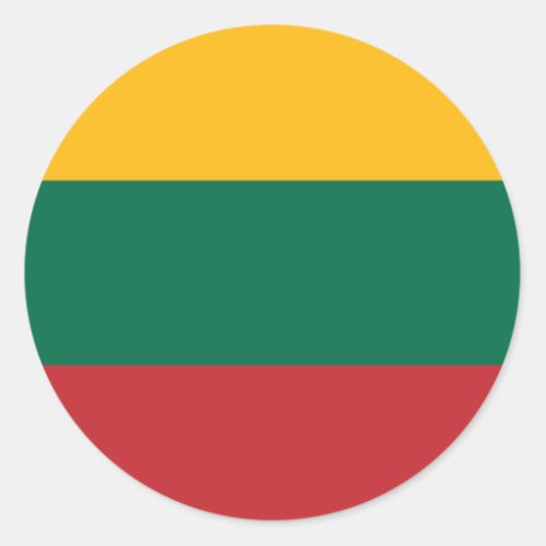 Flag of Lithuania Classic Round Sticker