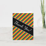 [ Thumbnail: Flag of Lithuania Inspired Colored Stripes Pattern Card ]