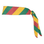 [ Thumbnail: Flag of Lithuania Inspired Colored Stripes Pattern Headband ]