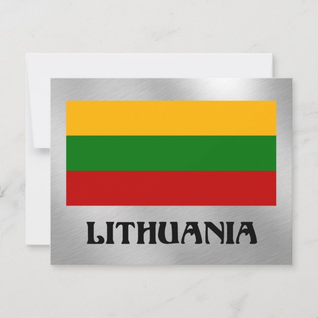 Flag of Lithuania (labeled) Card (Front)