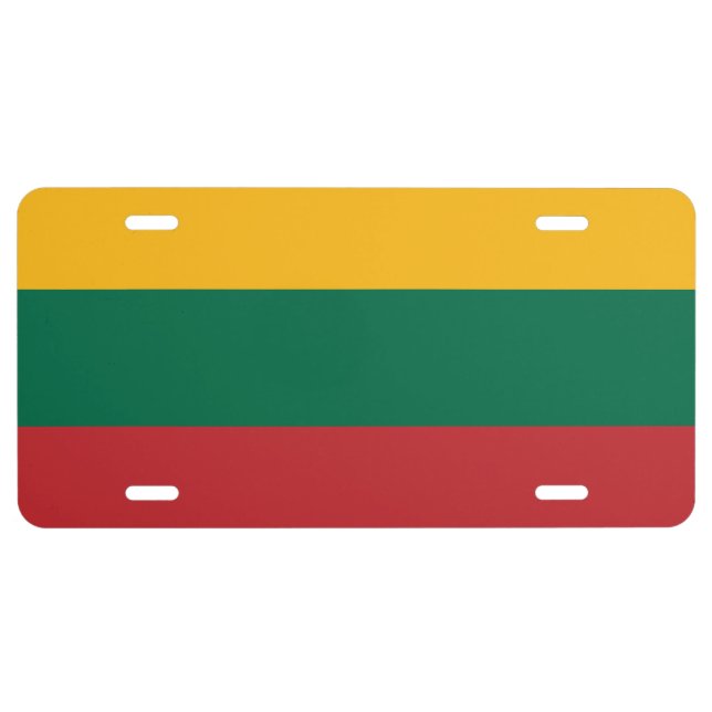Flag of Lithuania License Plate (Front)
