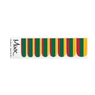 Flag of Lithuania Minx Nail Art