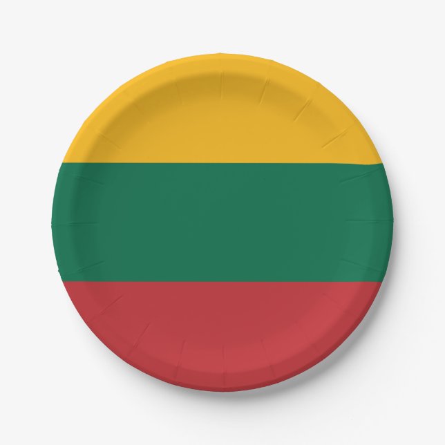 Flag of Lithuania Paper Plates (Front)