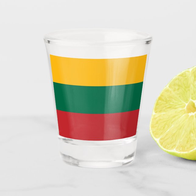 Flag of Lithuania Shot Glass (Front)