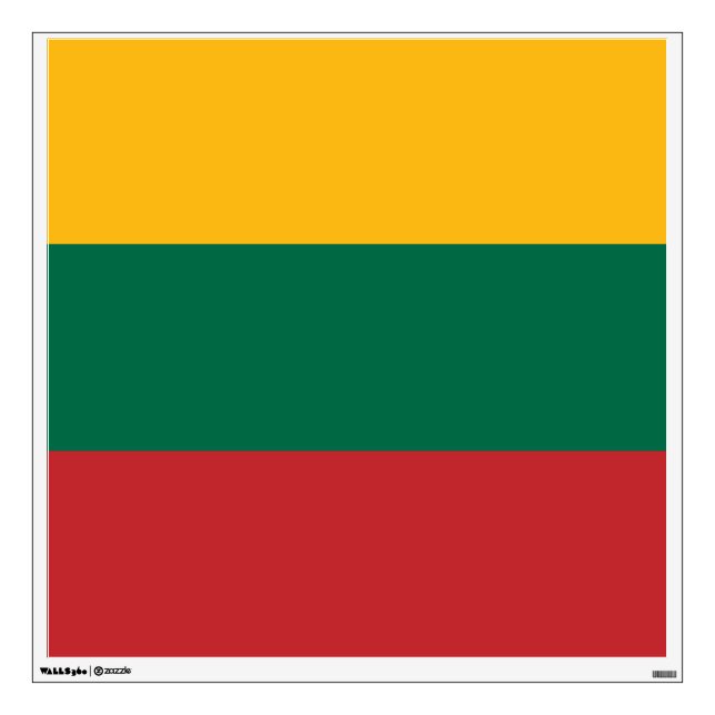 Flag of Lithuania Wall Decal (Front)