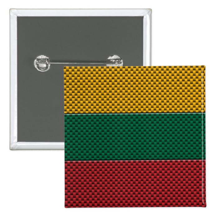 Flag of Lithuania with Carbon Fiber Effect Pin