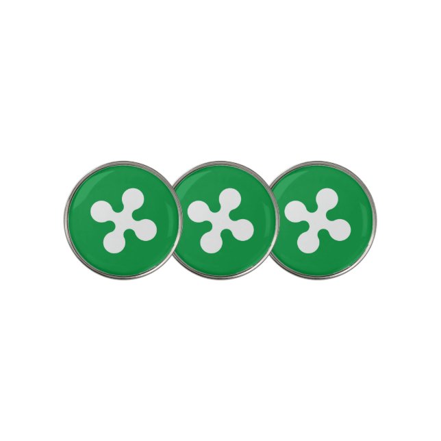 Flag of Lombardia (Italy) Golf Ball Marker (3 Up)