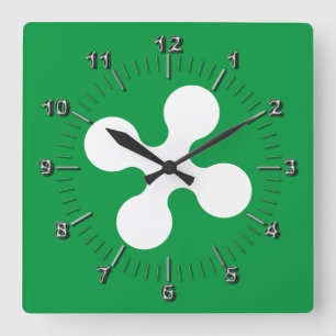 Flag of Lombardia (Italy) Square Wall Clock