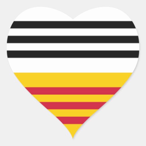 Flag of Loon op Zand Heart Sticker