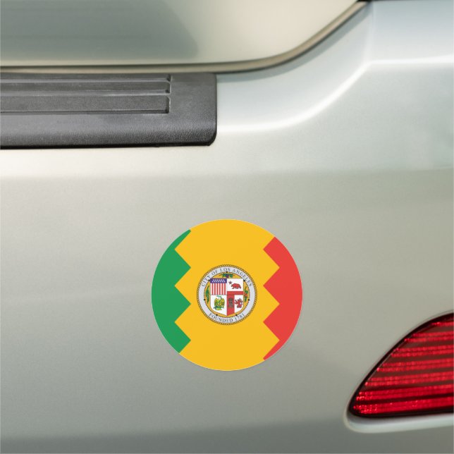 Flag of Los Angeles, California Car Magnet (In Situ)