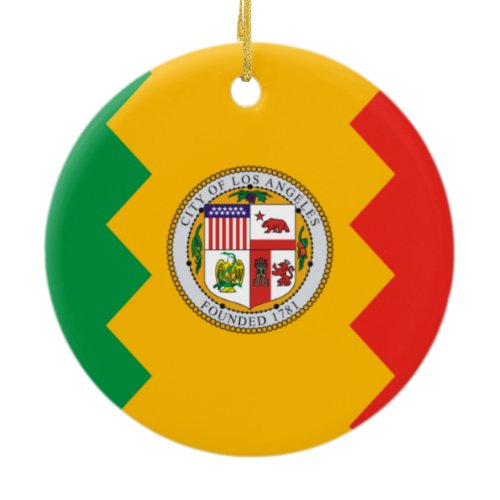 Flag of Los Angeles (California, USA) Ceramic Ornament