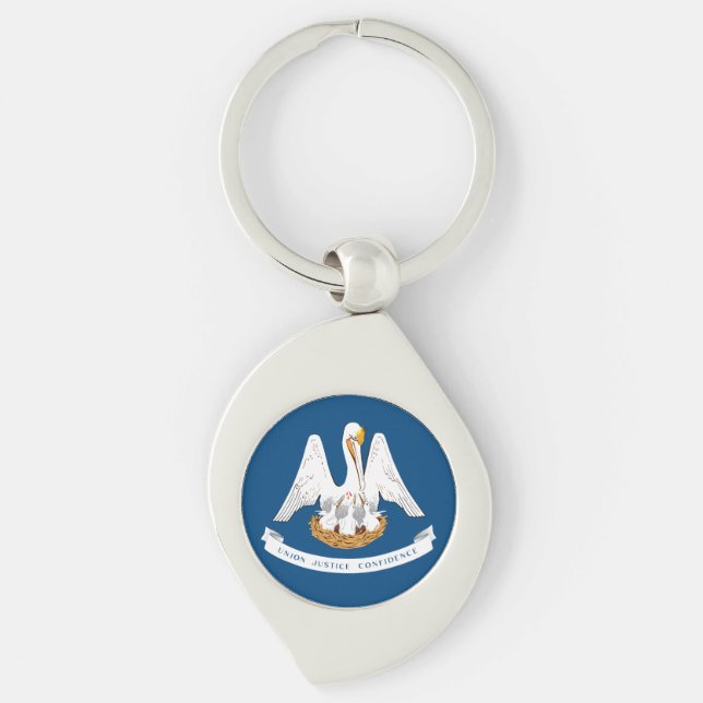 Flag of Louisiana Keychain (Front)