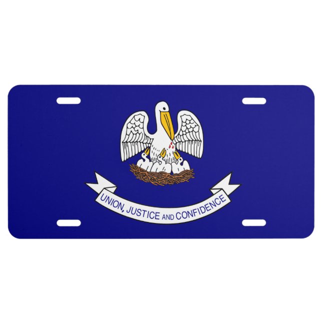 Flag of Louisiana License Plate (Front)