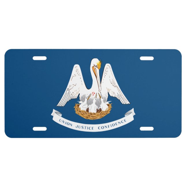 Flag of Louisiana License Plate (Front)