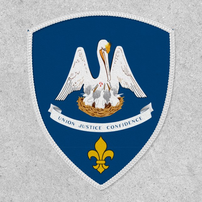 Flag of Louisiana with Fleur de Lis Patch (Front)