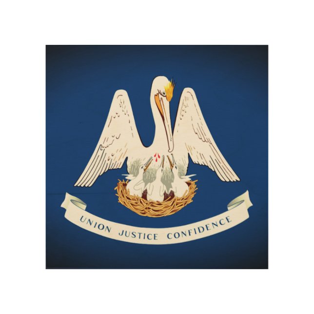 Flag of Louisiana Wood Wall Art (Front)
