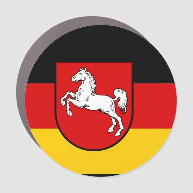 Flag of Lower Saxony Car Magnet (Front)