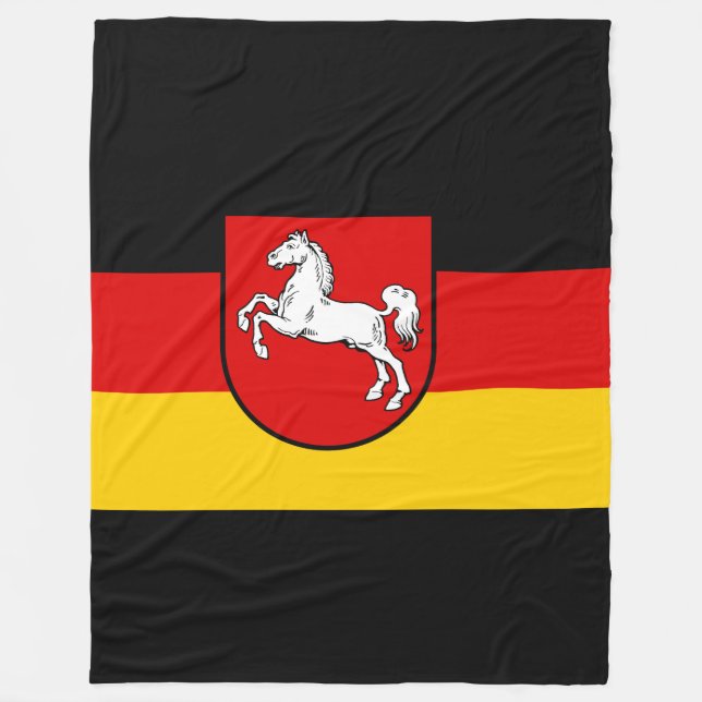 Flag of Lower Saxony Fleece Blanket (Front)