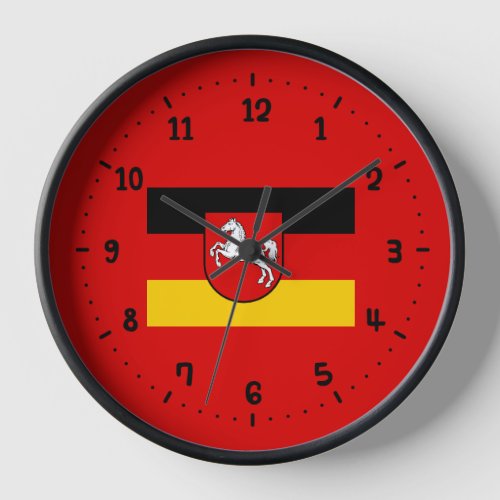Flag of Lower Saxony Square Wall Clock