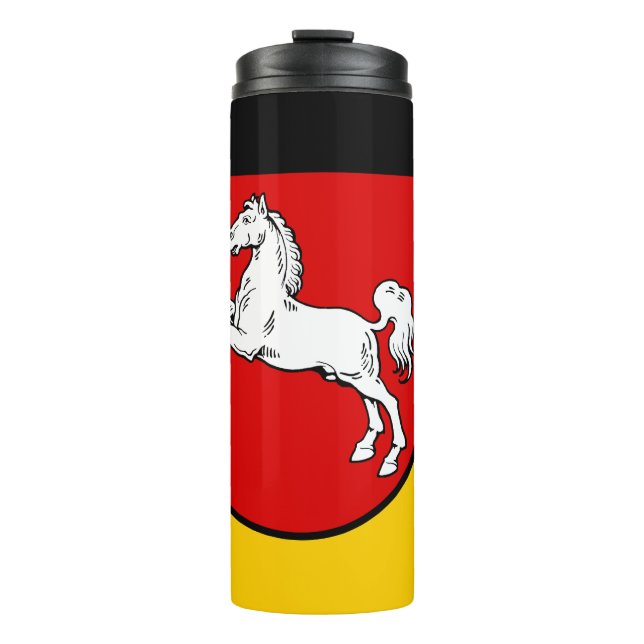 Flag of Lower Saxony Thermal Tumbler (Front)