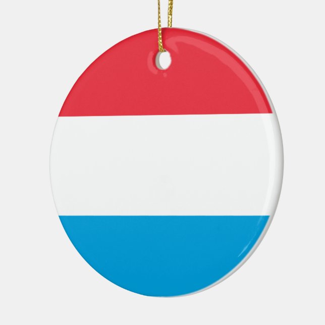 Flag of Luxembourg Ceramic Ornament (Left)