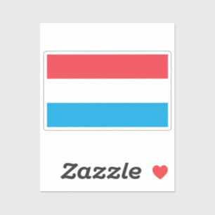 Flag of Luxembourg custom-cut Sticker
