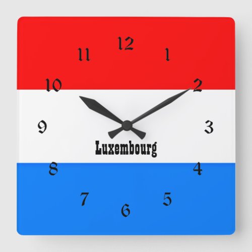 Flag of Luxembourg custom design Square Wall Clock