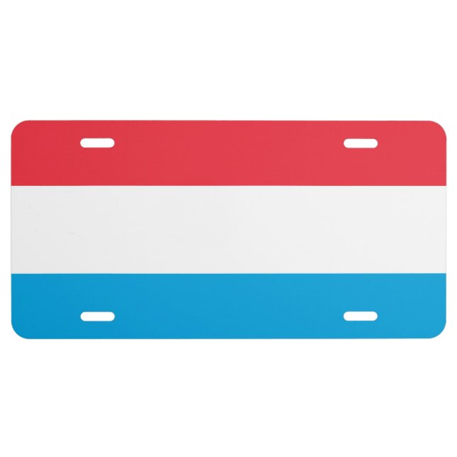 Flag of Luxembourg License Plate (Front)