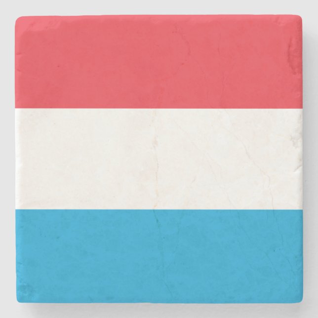 Flag of Luxembourg Stone Coaster (Front)