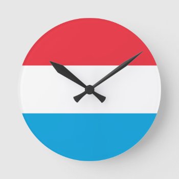 Flag Of Luxembourg Wall Clock by kfleming1986 at Zazzle