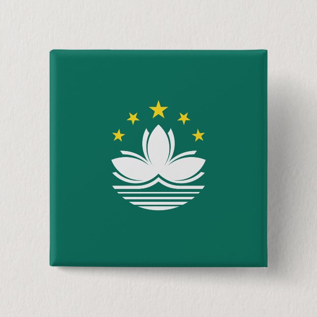 Flag of Macau (Chinese Region) Button (Front)