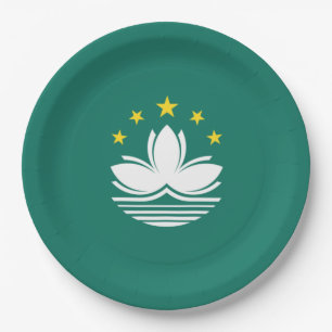 Flag of Macau (Chinese Region) Paper Plates