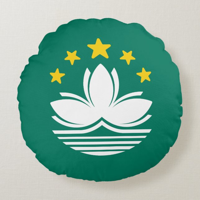 Flag of Macau Round Pillow (Front)