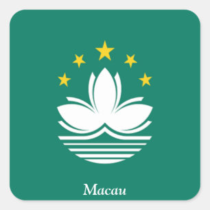 Flag of Macau Square Sticker