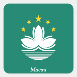 Flag of Macau Square Sticker