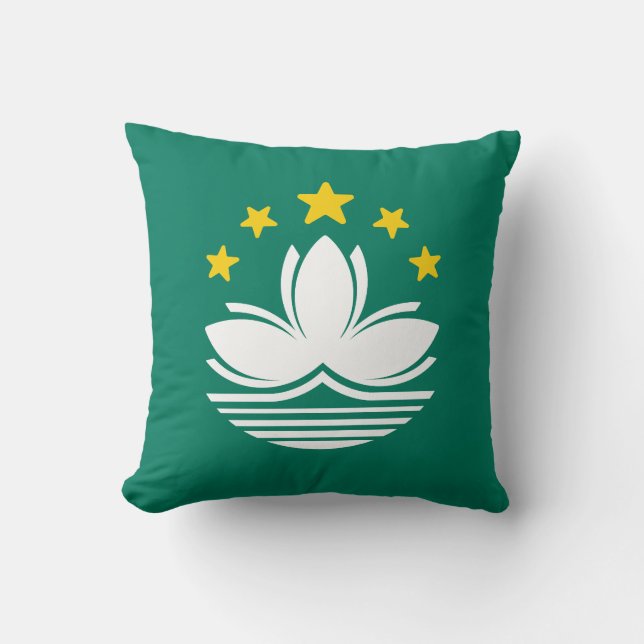 Flag of Macau Throw Pillow (Front)