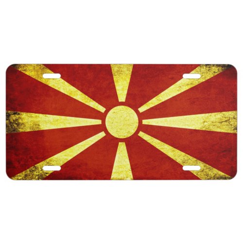 Flag of Macedonia License Plate