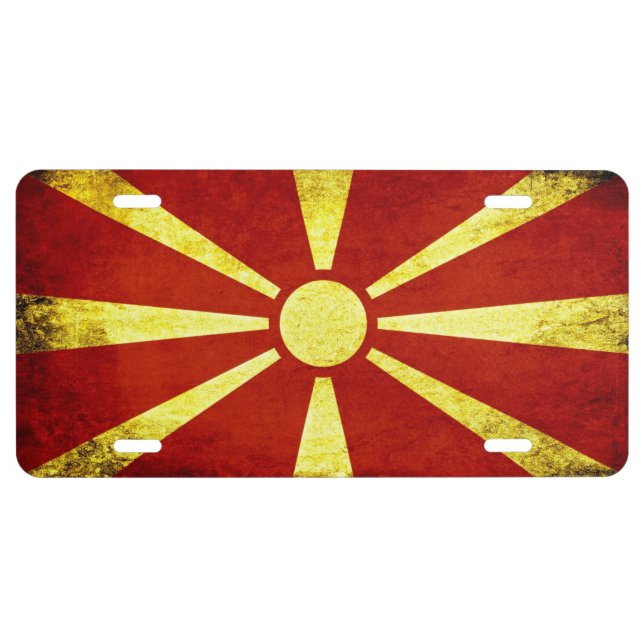 Flag of Macedonia License Plate (Front)