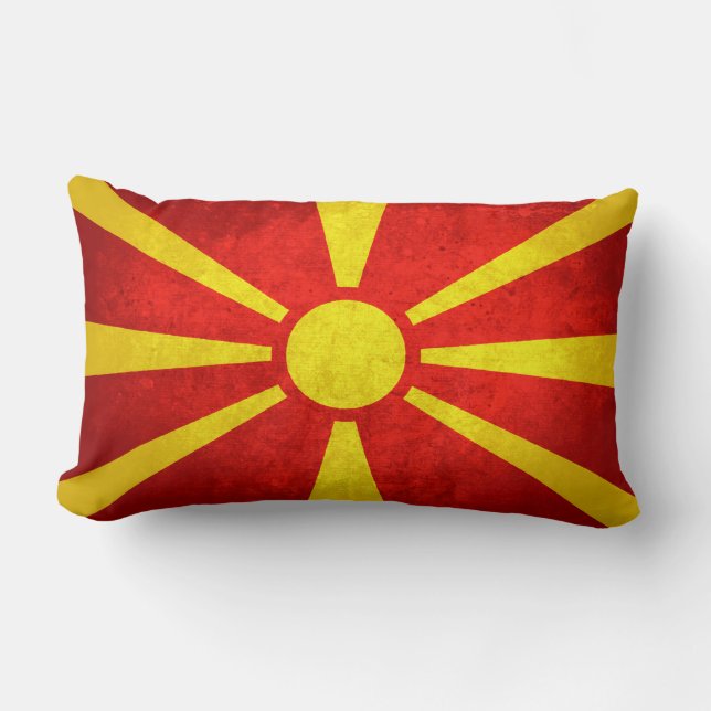 Flag of Macedonia Lumbar Pillow (Front)