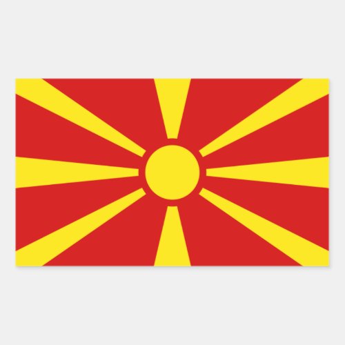 Flag of Macedonia Rectangular Sticker