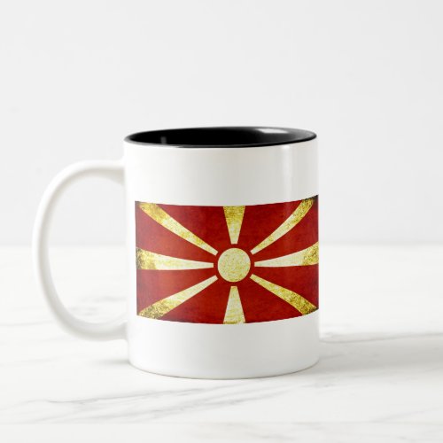 Flag of Macedonia Two_Tone Coffee Mug